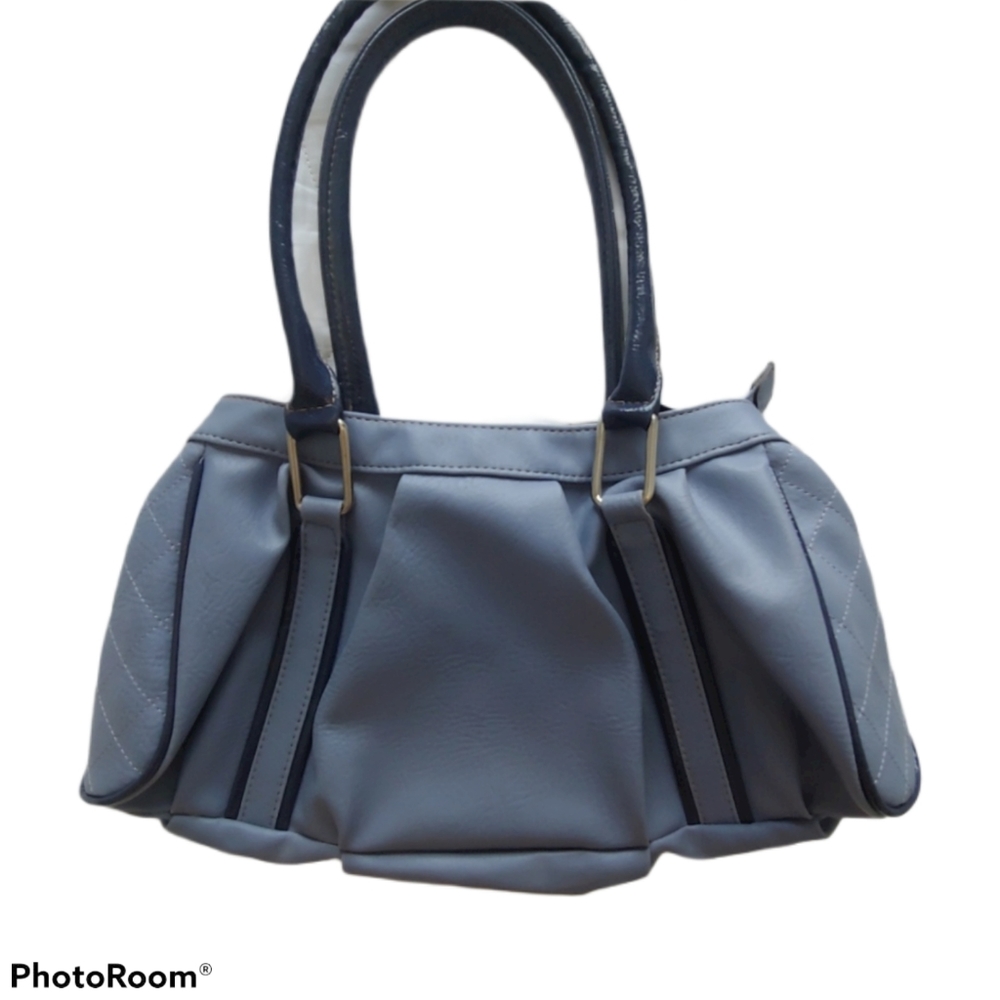 emilie m. Slate blue handbag purse